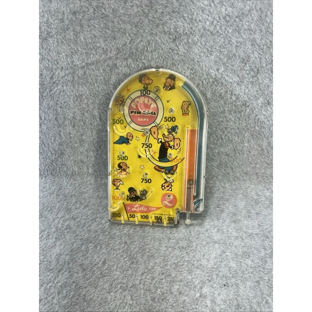 Vintage Popeye Pinball Game Lido Toy King Features Syndicate Handheld Toy Works